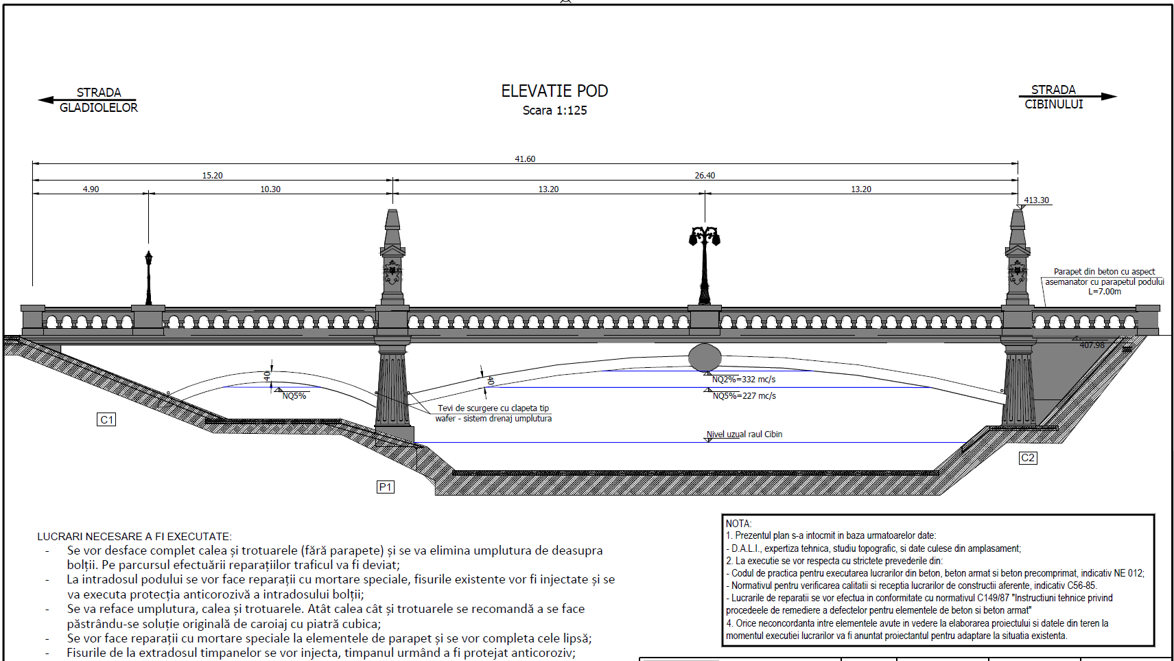 Reparație Capitală Pod Strada Gladiolelor (Maria Tereza), Municipiul Sibiu